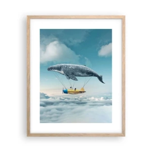 Poster în ramă de stejar deschis - De ce nu? - 40x50 cm