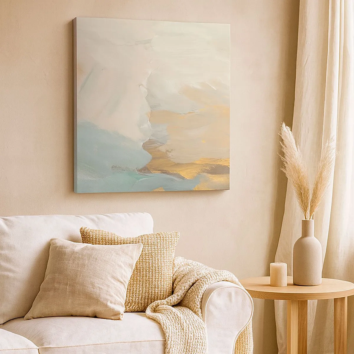 Tablou pe pânză - Abstracție - lumea blândeții - 30x30 cm