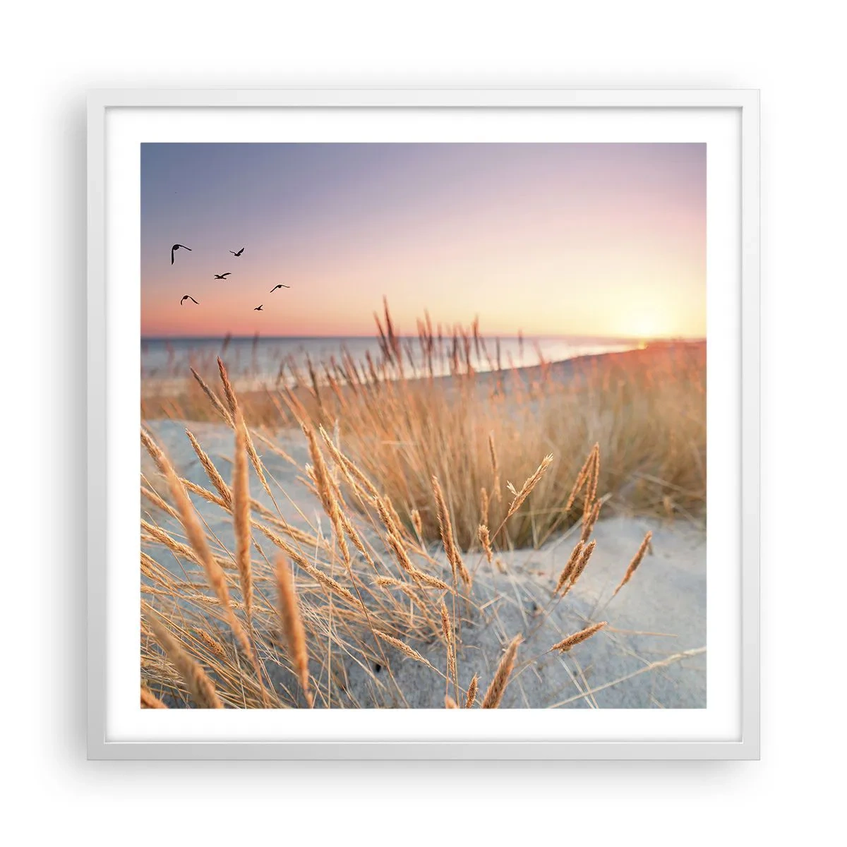 Poster în ramă albă - Cântec de leagăn baltic - 60x60 cm