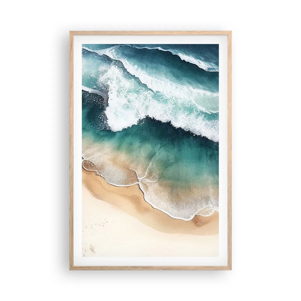 Poster în ramă de stejar deschis - Întâlnire eternă - 61x91 cm