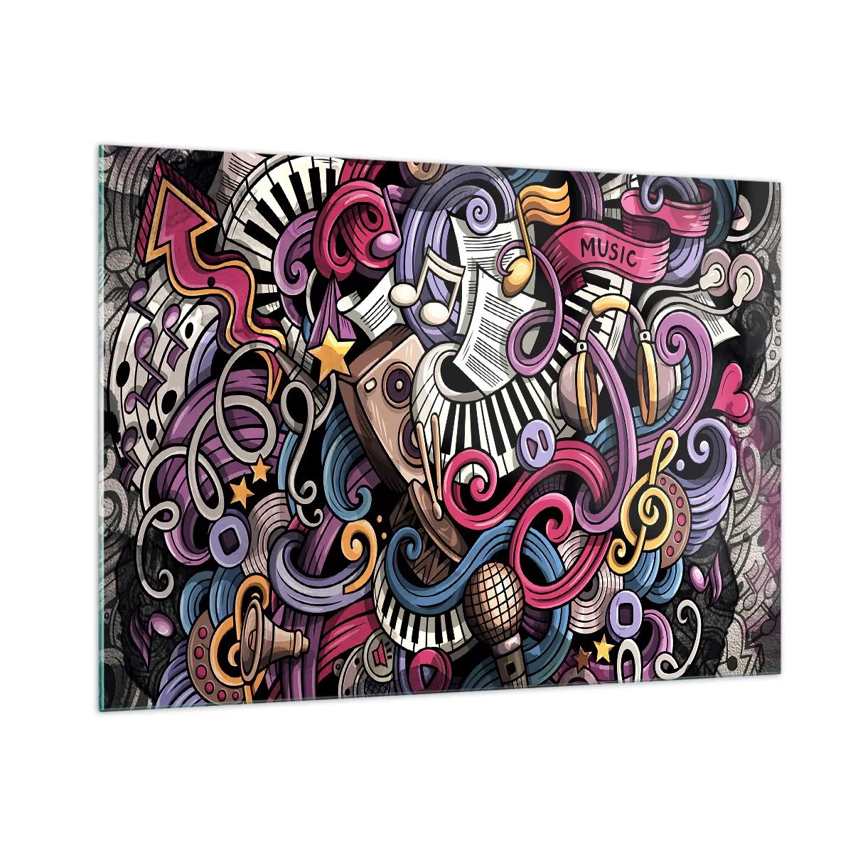 Tablou pe sticlă - Melodie complicată - 100x70 cm