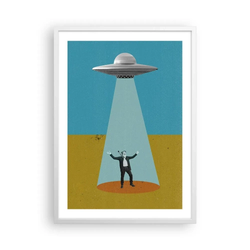 Poster în ramă albă - Întâlnire de gradul III - 50x70 cm