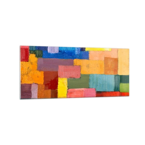 Tablou pe sticlă - Fiecare diferită, toate colorate - 120x50 cm