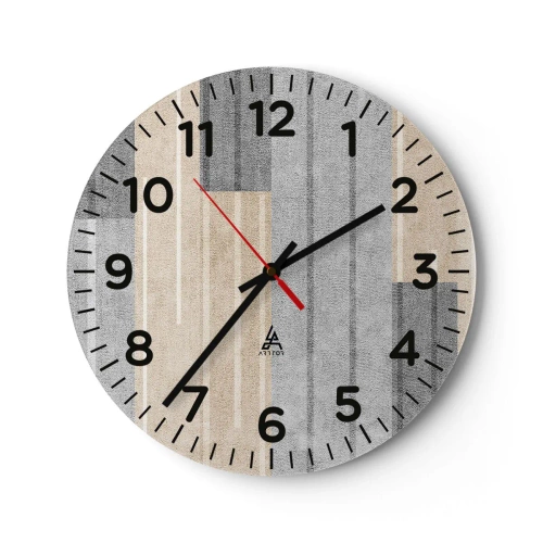 Ceas de perete - Ceas pe sticlă - Compoziție: în poziție verticală - 30x30 cm