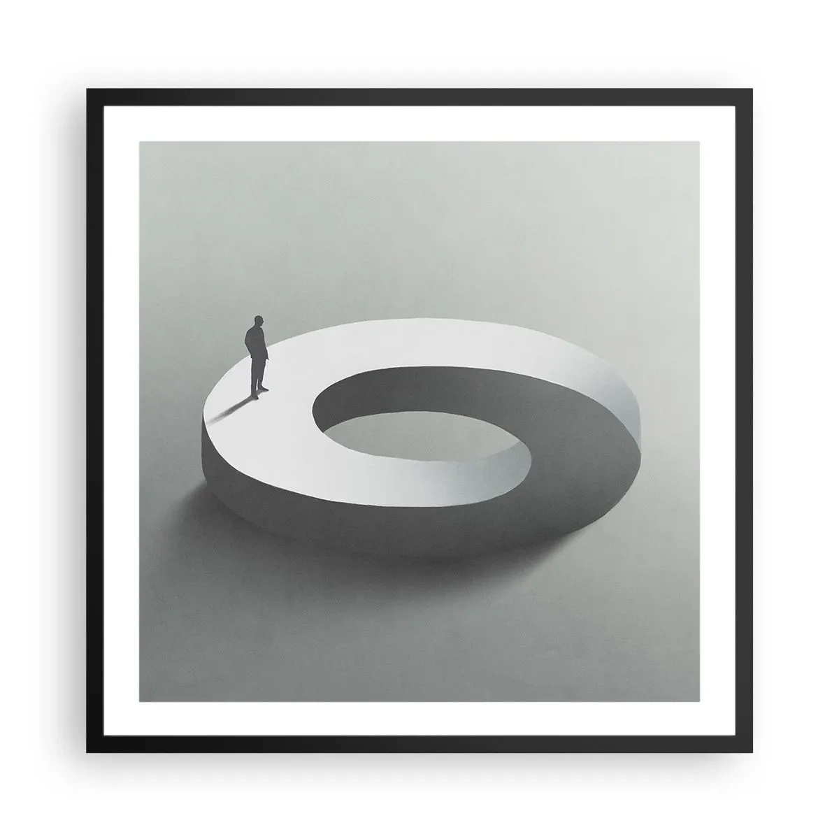 Poster în ramă neagră - Înțelegi ceva? - 60x60 cm