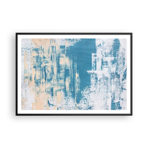 Poster în ramă neagră - Prin ţurţur de gheață - 100x70 cm