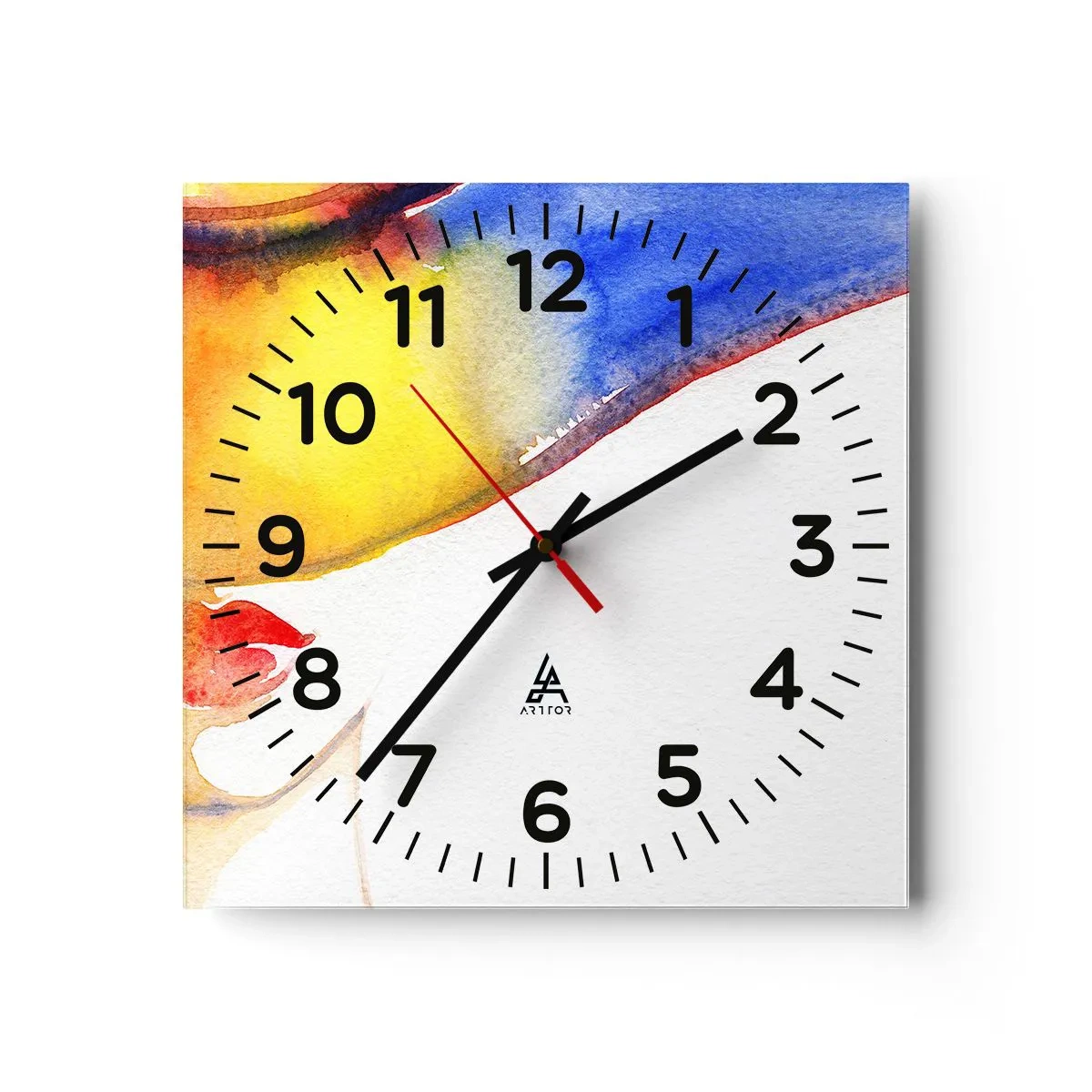 Ceas de perete - Ceas pe sticlă - Portretul unei doamne    - 30x30 cm