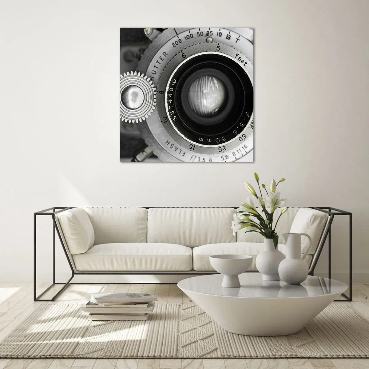 Tablou pe sticlă - Povestea de la Hollywood - 60x60 cm