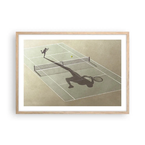 Poster în ramă de stejar deschis - Învinge-te pe tine însuți - 70x50 cm