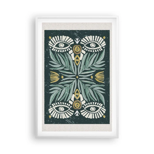 Poster în ramă albă - Ca un decupaj folcloric - 61x91 cm