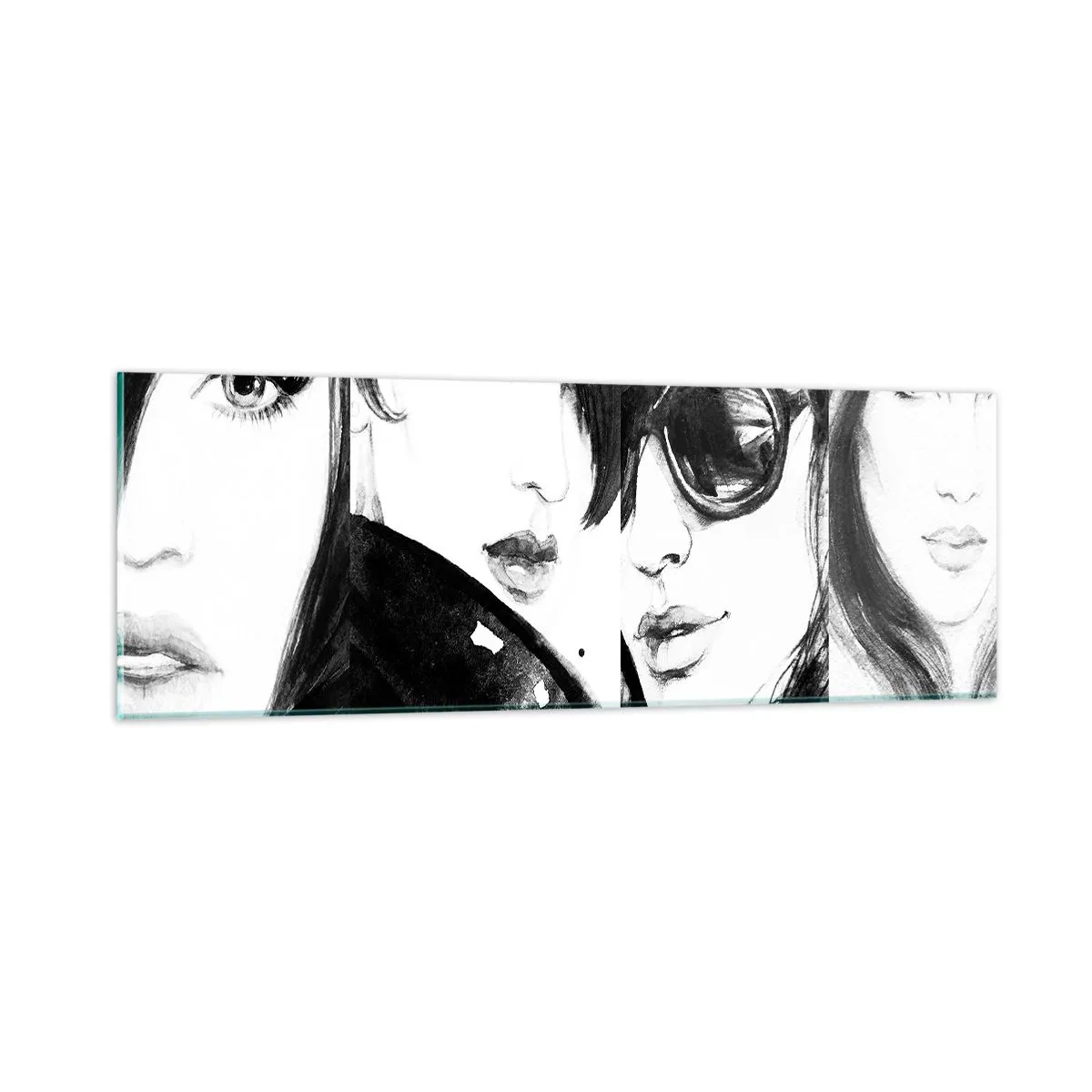 Tablou pe sticlă - Frumusețe înmulțită - 90x30 cm