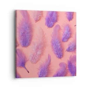 Tablou pe pânză - Pasăre liliac de dorință - 30x30 cm