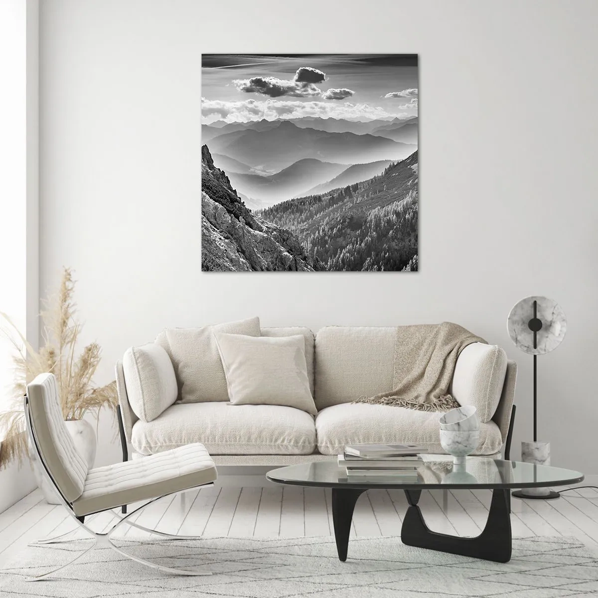 Tablou pe sticlă - Dincolo de orizont - 60x60 cm