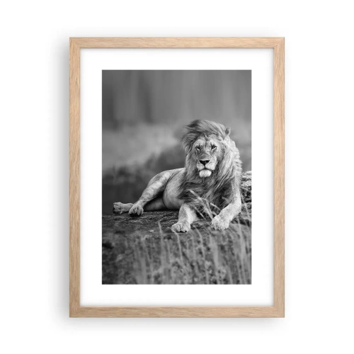 Poster în ramă de stejar deschis - Siesta regală - 30x40 cm
