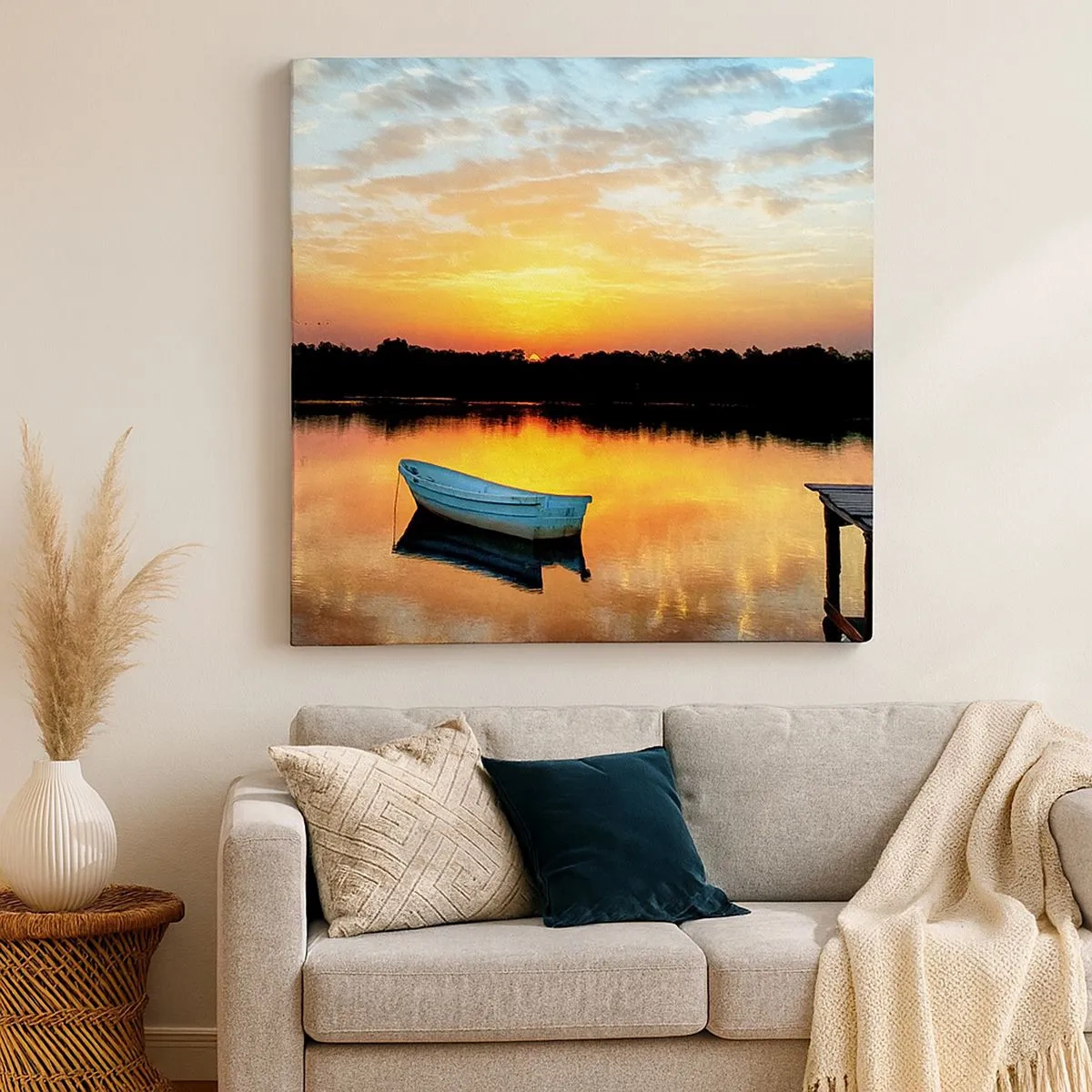 Tablou pe pânză - Privește, ascultă, meditează - 30x30 cm