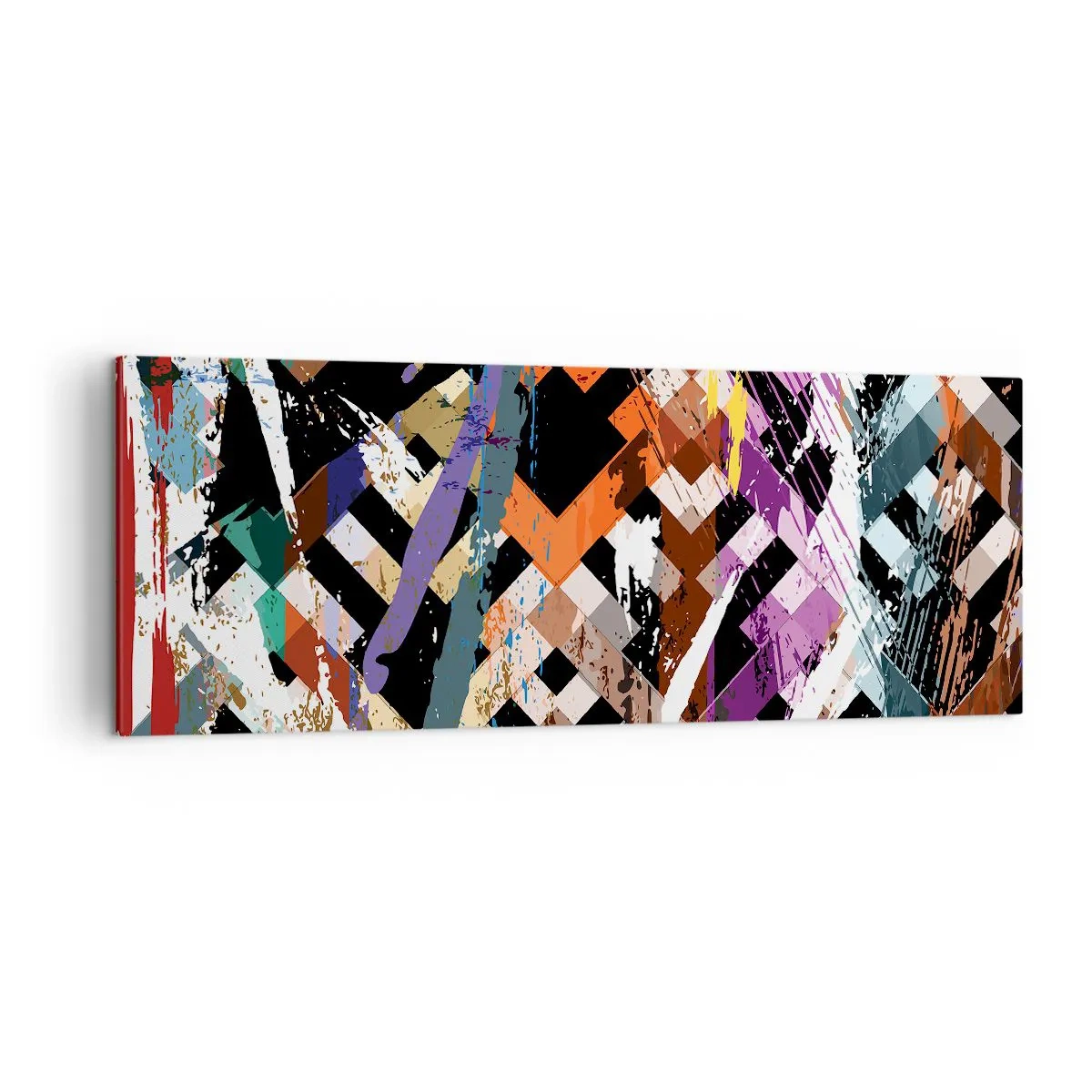 Tablou pe pânză - La pătrat - 140x50 cm