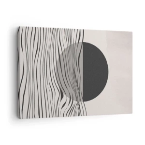 Tablou pe pânză Canvas - Linii abstracte și forme geometrice în culori estompate - 70x50cm - Semicompunere - Decorațiune modernă pentru perete pentru living și dormitor ARTTOR