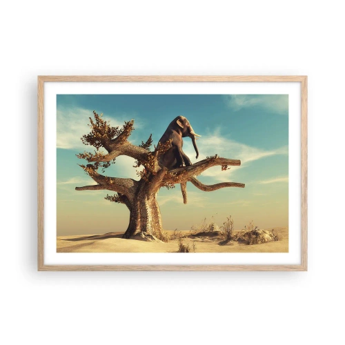 Poster în ramă de stejar deschis - Un nou punct de vedere - 70x50 cm