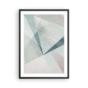 Poster în ramă neagră - Forme geometrice în nuanțe pastelate - 50x70cm - Calm și totuși dinamic - Decorațiune modernă pentru perete pentru living și dormitor ARTTOR