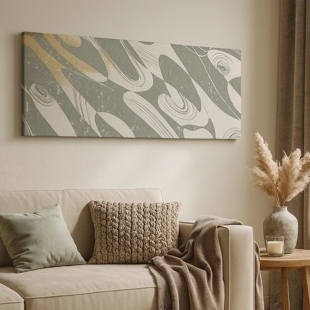 Tablou pe pânză - Abstracție ritmică - 30x30 cm