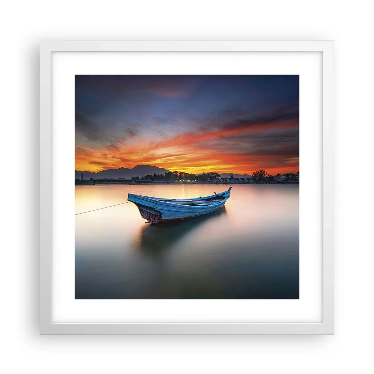 Poster în ramă albă - O noapte bună înainte - 40x40 cm