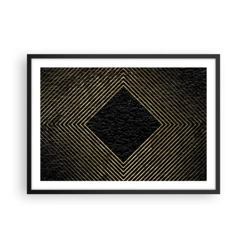 Poster în ramă neagră - Geometrie în stil glamour - 70x50 cm