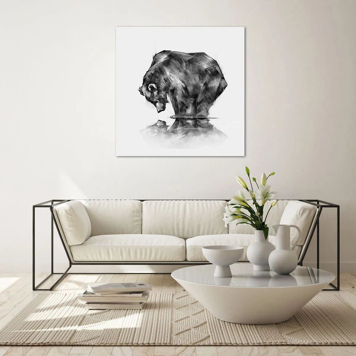 Tablou pe sticlă - Mă bucur să văd pe cineva apropiat - 70x70 cm