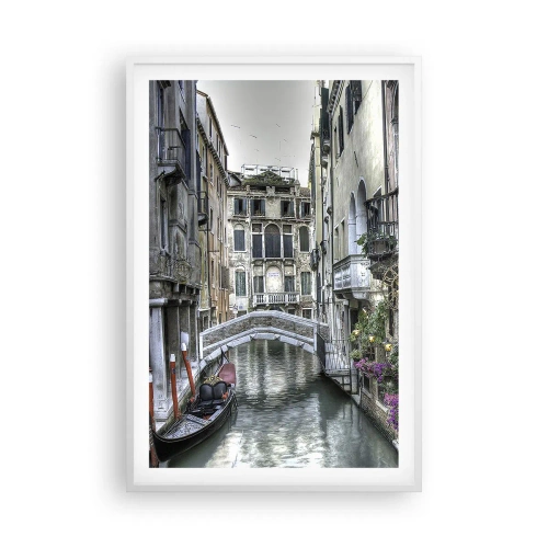 Poster în ramă albă - Timp de secole în reverie tăcută - 61x91 cm