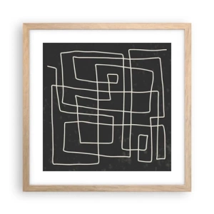 Poster în ramă de stejar deschis - Nu atât de simplu - 40x40 cm