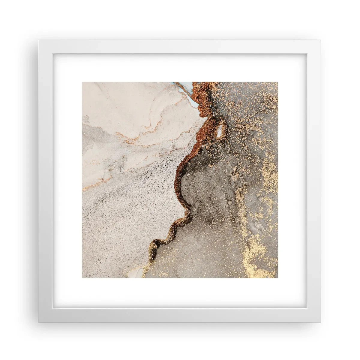 Poster în ramă albă - La granița culorilor - 30x30 cm