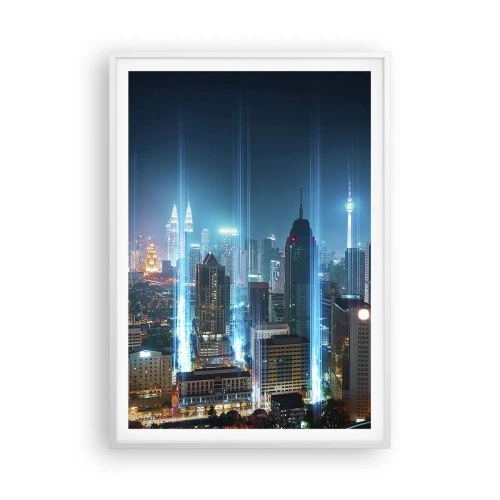 Poster în ramă albă - Prin Berlin spre cer - 70x100 cm
