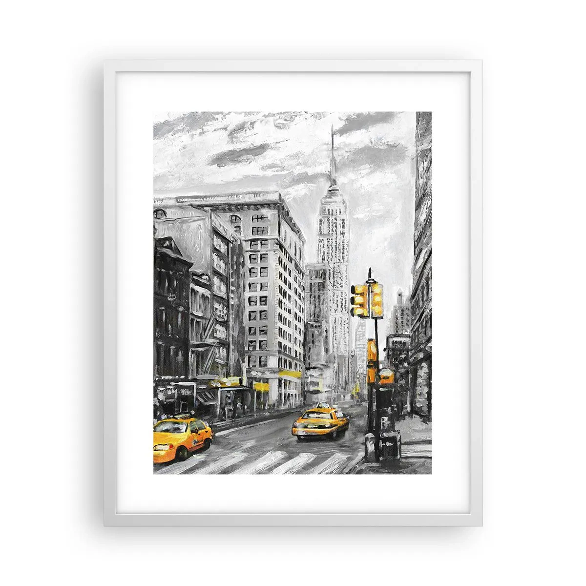 Poster în ramă albă - O poveste din New York - 40x50 cm