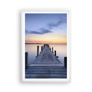 Poster în ramă albă - Calmul unui amurg senin - 61x91 cm