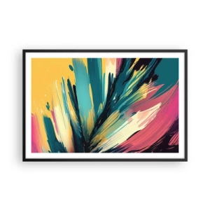 Poster în ramă neagră - Compoziția - o explozie de bucurie - 91x61 cm