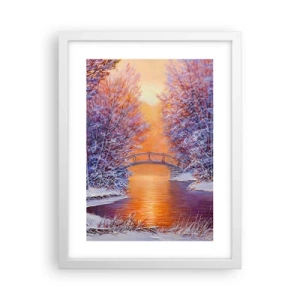 Poster în ramă albă - Hai să ne întâlnim aici - 30x40 cm