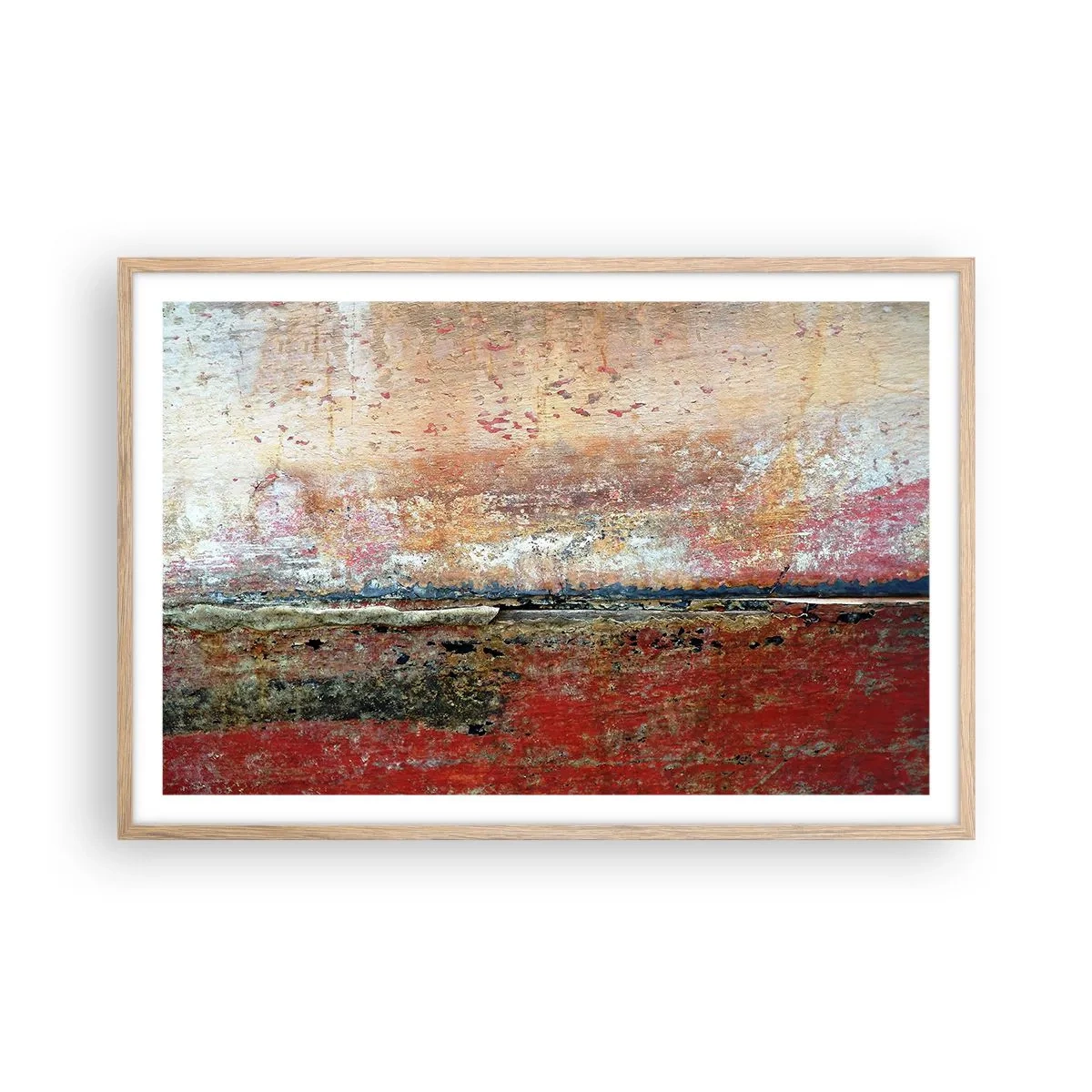 Poster în ramă de stejar deschis - Oare este marea? - 91x61 cm