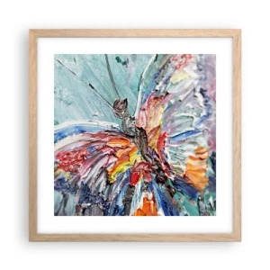 Poster în ramă de stejar deschis - Pictat de natura - 40x40 cm