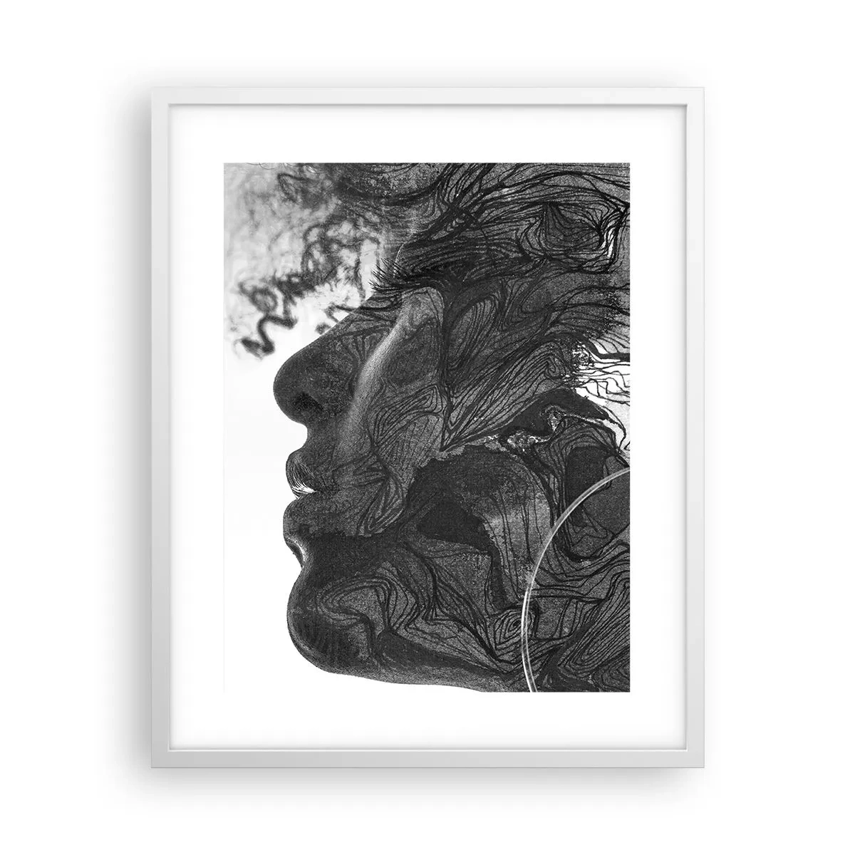 Poster în ramă albă - Încurcată în vise - 40x50 cm