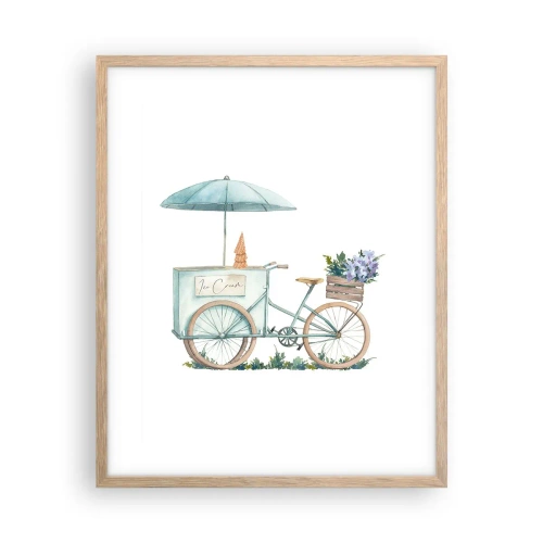 Poster în ramă de stejar deschis - O dulce amintire de vară - 40x50 cm