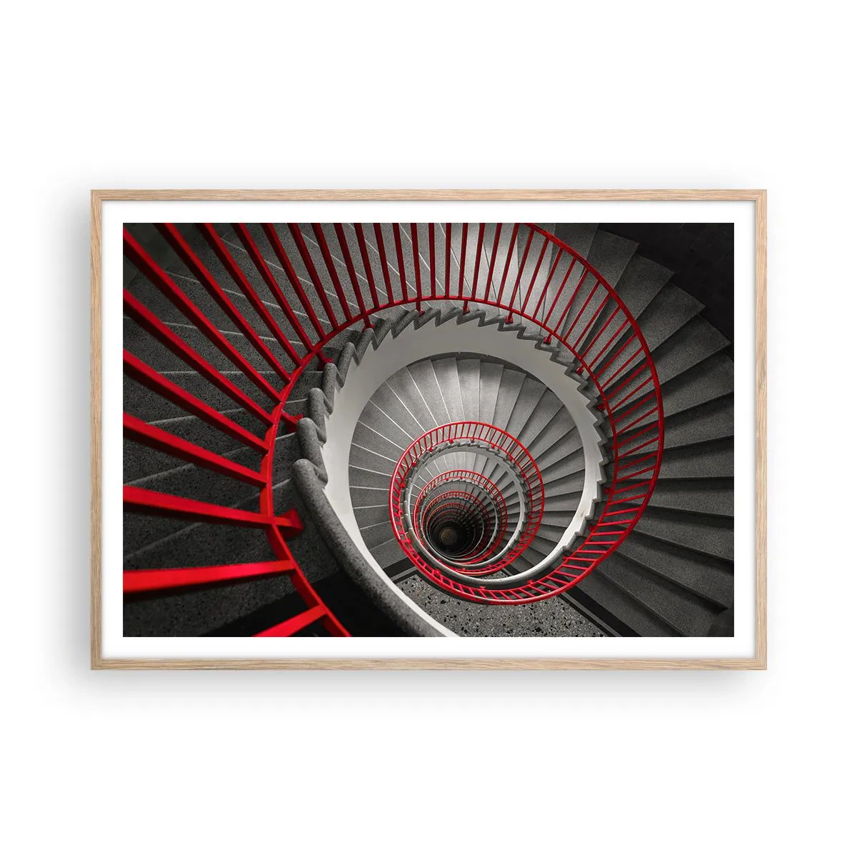 Poster în ramă de stejar deschis - Jocuri arhitecturale - 100x70 cm