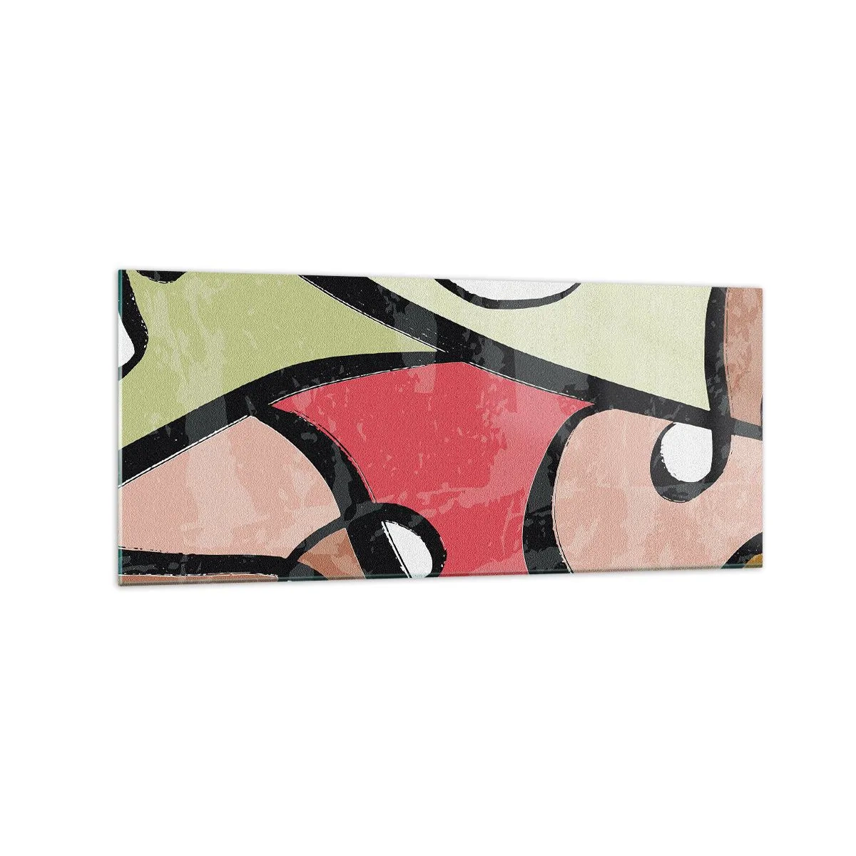 Tablou pe sticlă - Piruetă printre culori - 120x50 cm