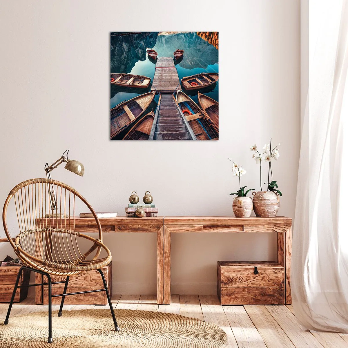 Tablou pe pânză - Așteptând în port - 60x60 cm