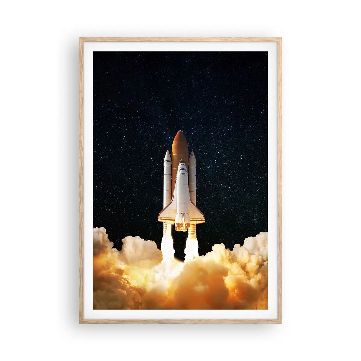 Poster în ramă de stejar deschis - Ad astra! - 70x100 cm