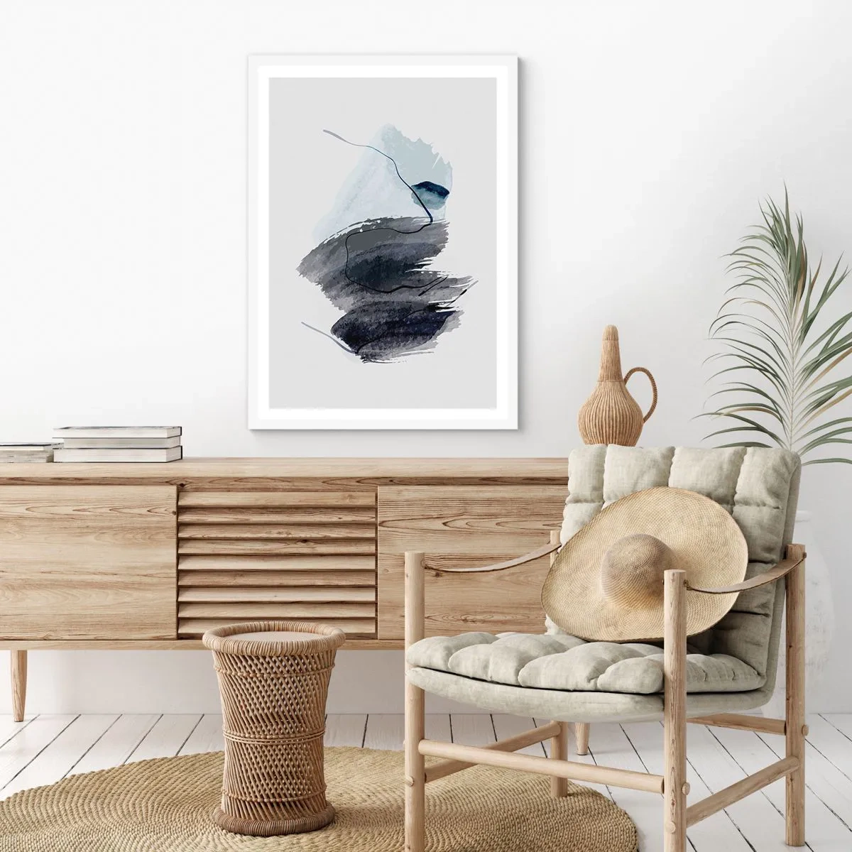 Poster în ramă albă - Intensitate și mișcare - 50x70 cm