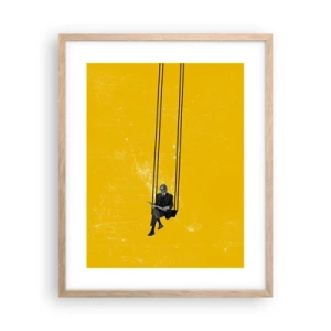 Poster în ramă de stejar deschis - O zi ca oricare alta - 40x50 cm