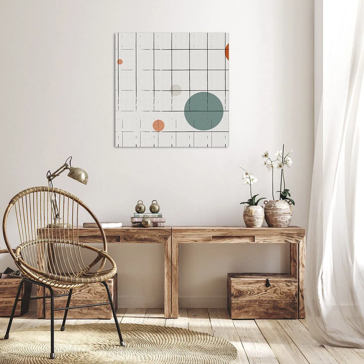 Tablou pe pânză - În capcană. Noi sau ele? - 70x70 cm