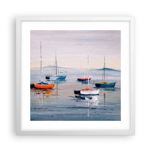 Poster în ramă albă - O odihnă binemeritată - 40x40 cm