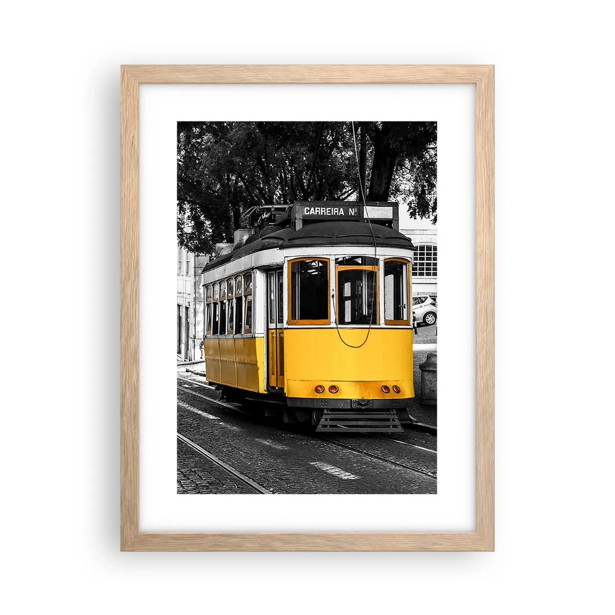 Poster în ramă de stejar deschis - Sună fado în fundal - 30x40 cm