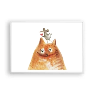 Poster în ramă albă - Paradoxurile iubirii - 100x70 cm