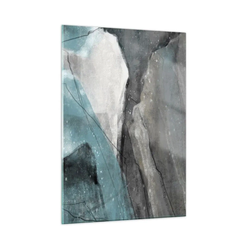 Tablou pe sticlă - Abstracție: roci și gheață - 50x70 cm